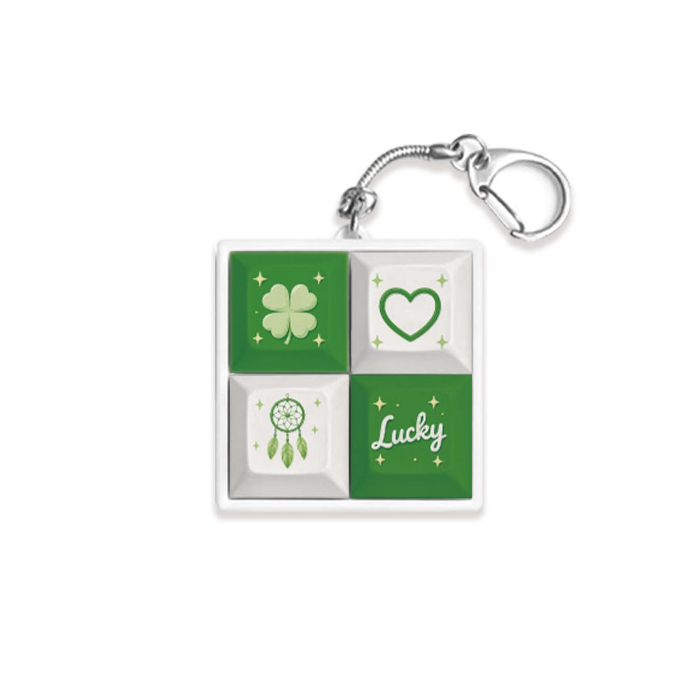 S2B Daily Emotion Keycap Keyring Mechanical Switch Clicky Keychain Green Luck Purple Dream Love Letter Blue Smile Red Heart _ Made in Korea